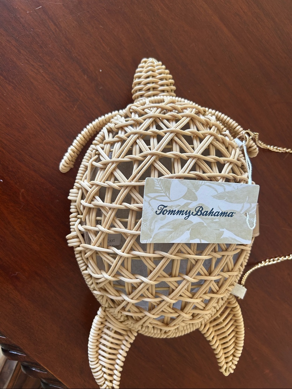NWT Tommy Bahama Sea Turtle Wicker Rattan Crossbody Purse WW0004 - Picture 3 of 8